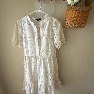 J. Crew White Eyelet Mini Dress